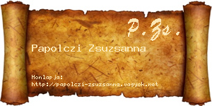Papolczi Zsuzsanna névjegykártya